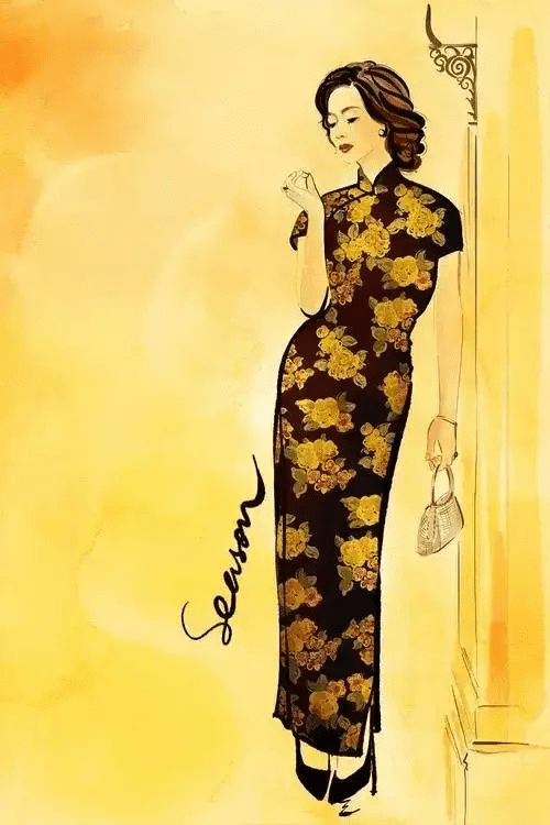 水墨山水旗袍(水墨旗袍)