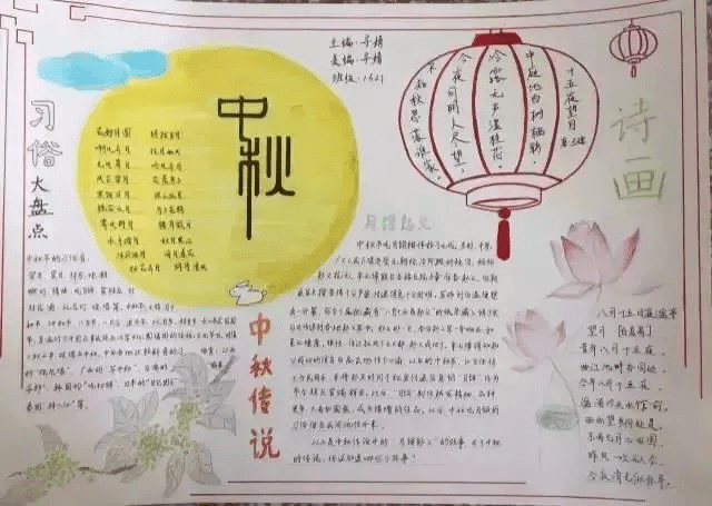 中秋节的手抄报资料内容(关于中秋节的手抄报)