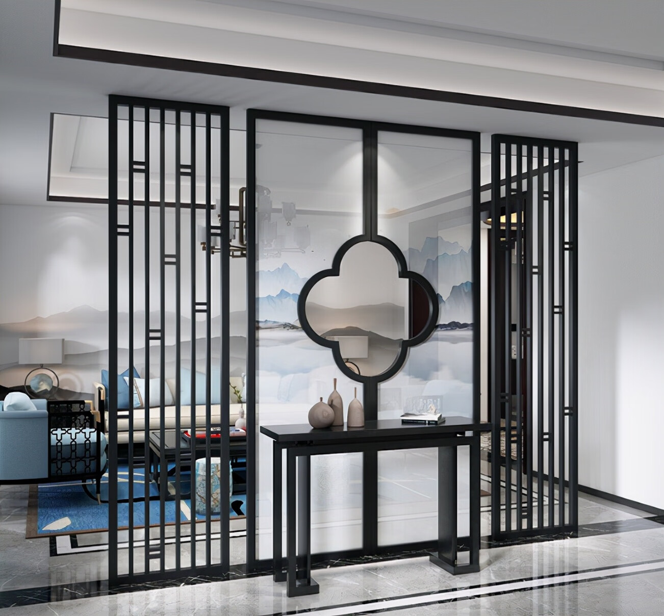 风水学玻璃屏风(风水屏风有什么讲究)