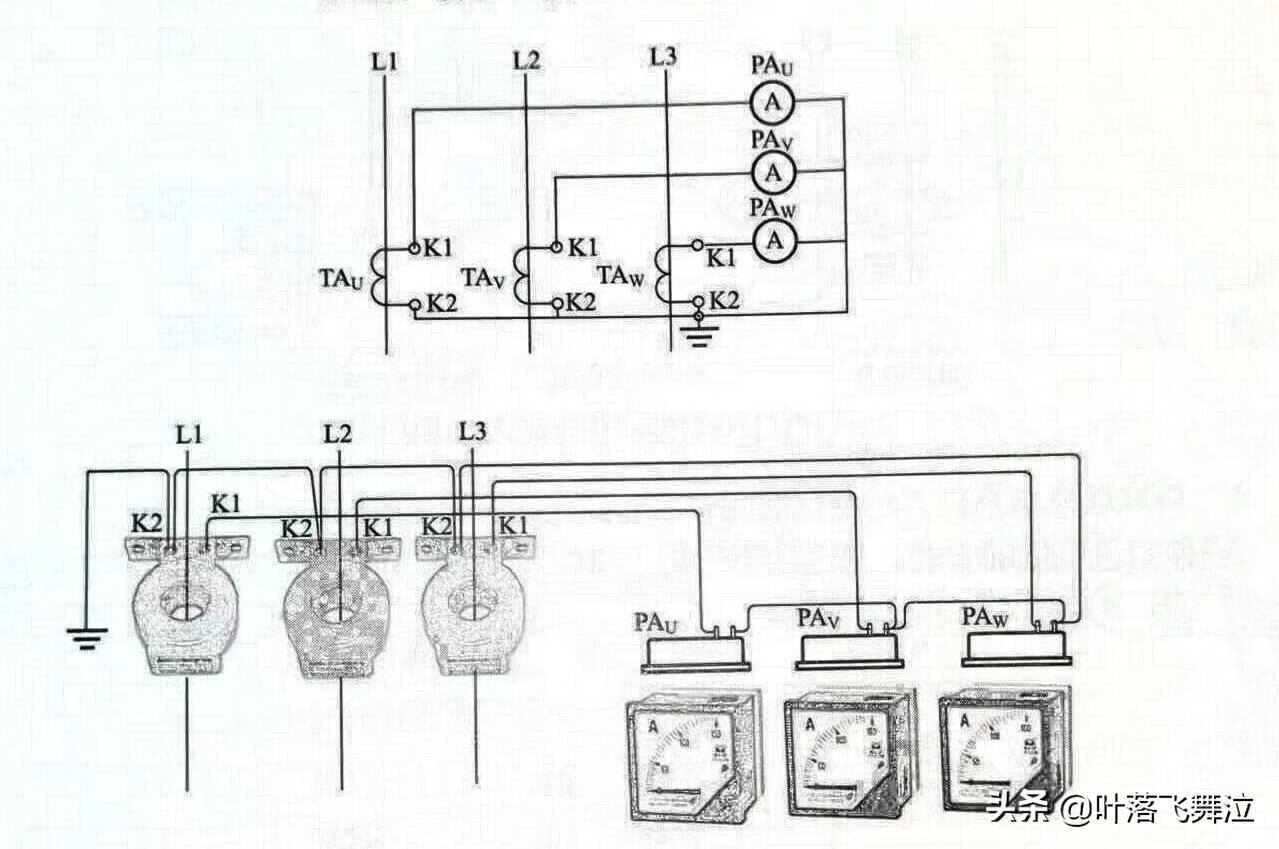 电流表的接法电路图(交流电流表的接法实物图)