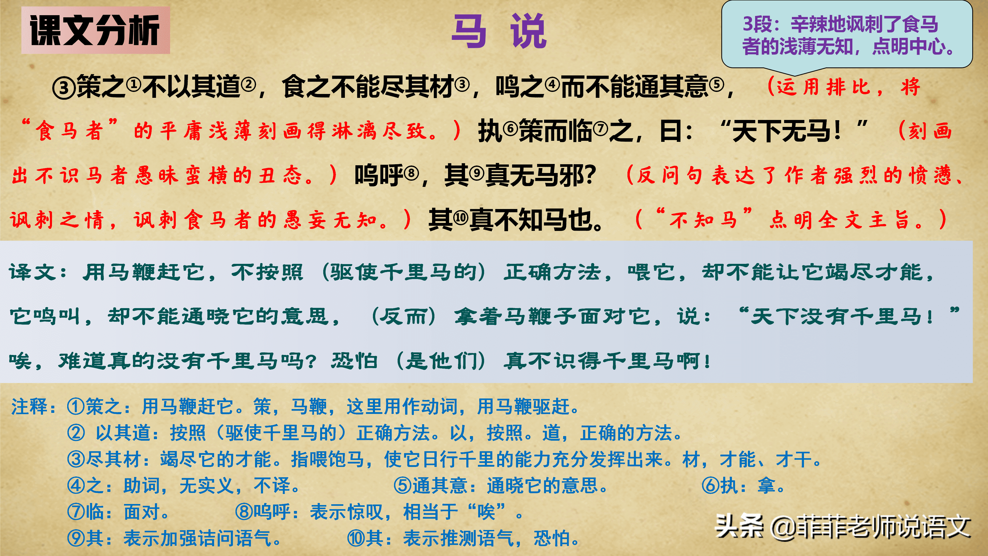 马说的主旨句是哪一句(马说中表达全文主旨的句子)