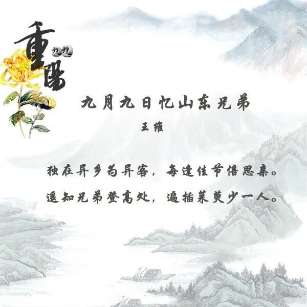 有关重阳节的诗句(关于重阳节的古诗有)