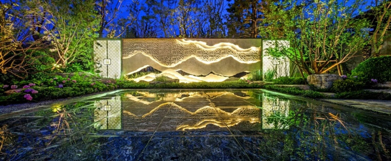 中式风水墙装修效果图(中式风格装修效果图)