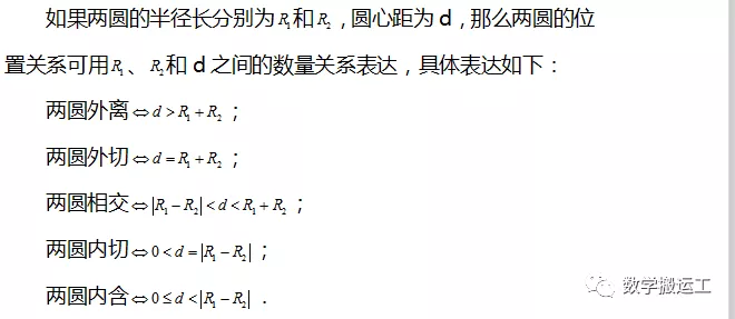 圆与圆的位置关系有几种(圆与圆的位置关系图示)