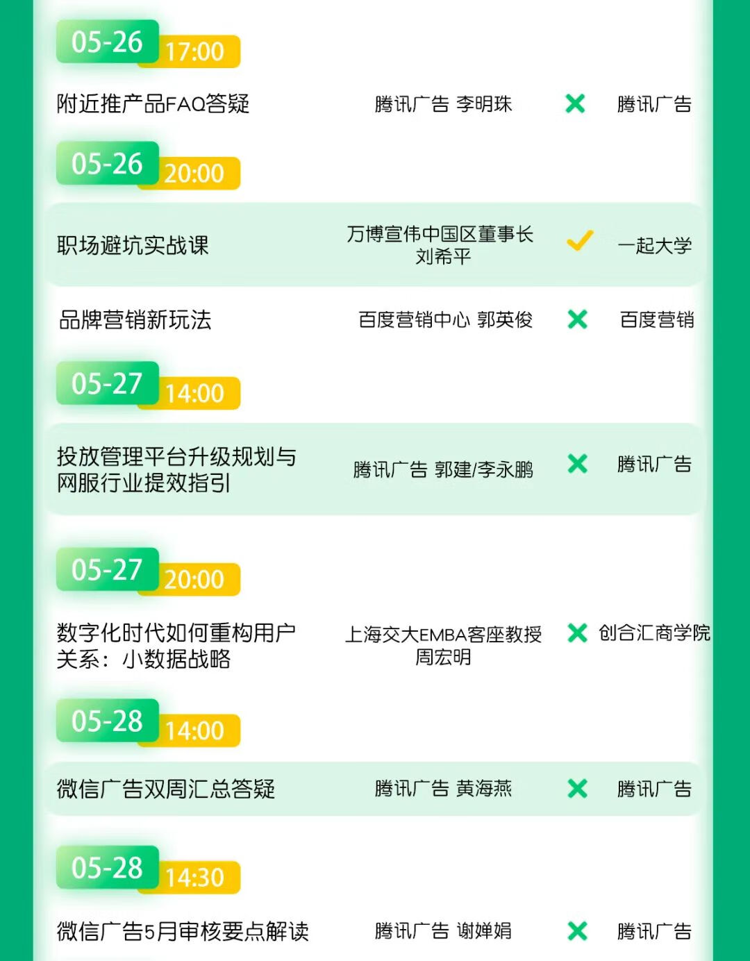 培训课程表(成人技术培训学校)