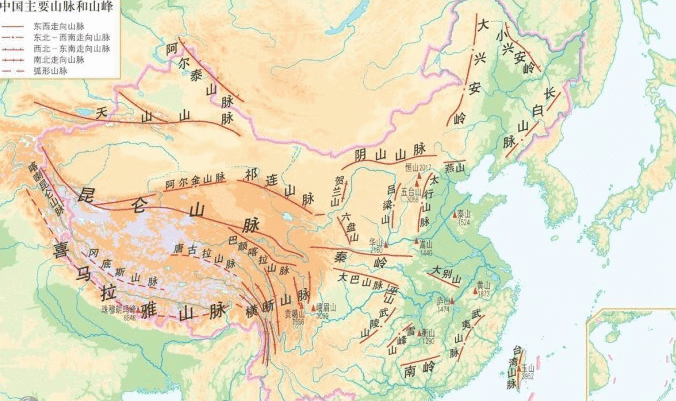 太行山脉走向地图全图图片