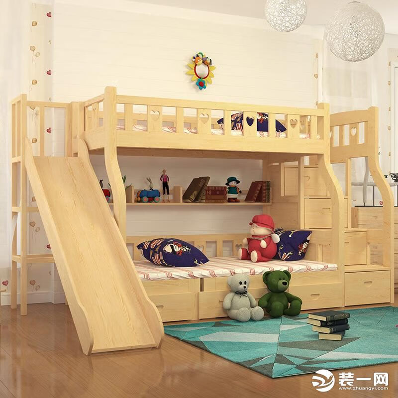 滑梯床儿童床(上下床带滑梯)
