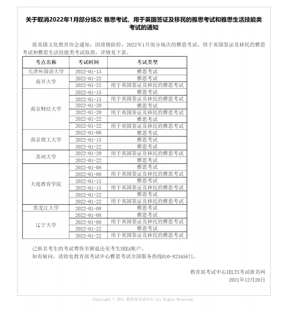 2022年雅思、托福、GRE、GMAT考试日期汇总