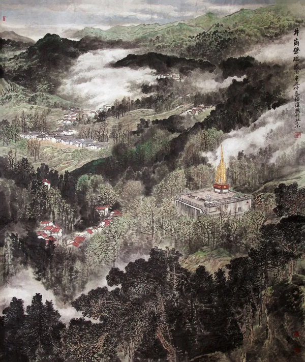 六尺山水画图片(六尺国画横幅山水图片)