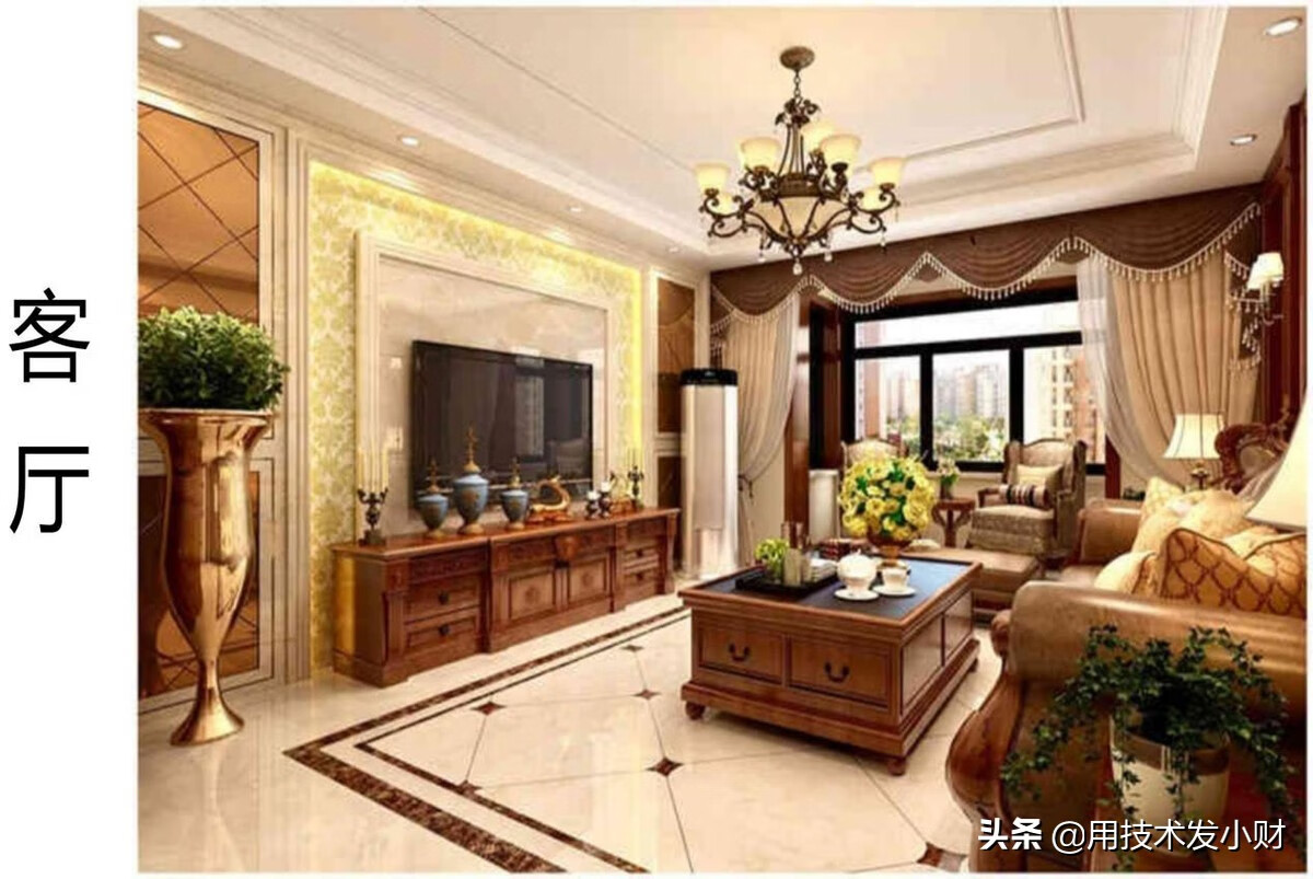 三室二厅二卫装修风格(三房二厅一厨一卫户型)