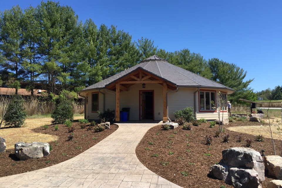 风水中阳宅圆形院子农村建个圆形房子是这种感觉平面图送你