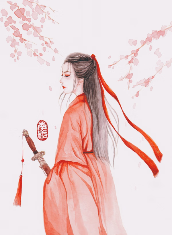 古风水彩人物男古风手绘水墨男生头像