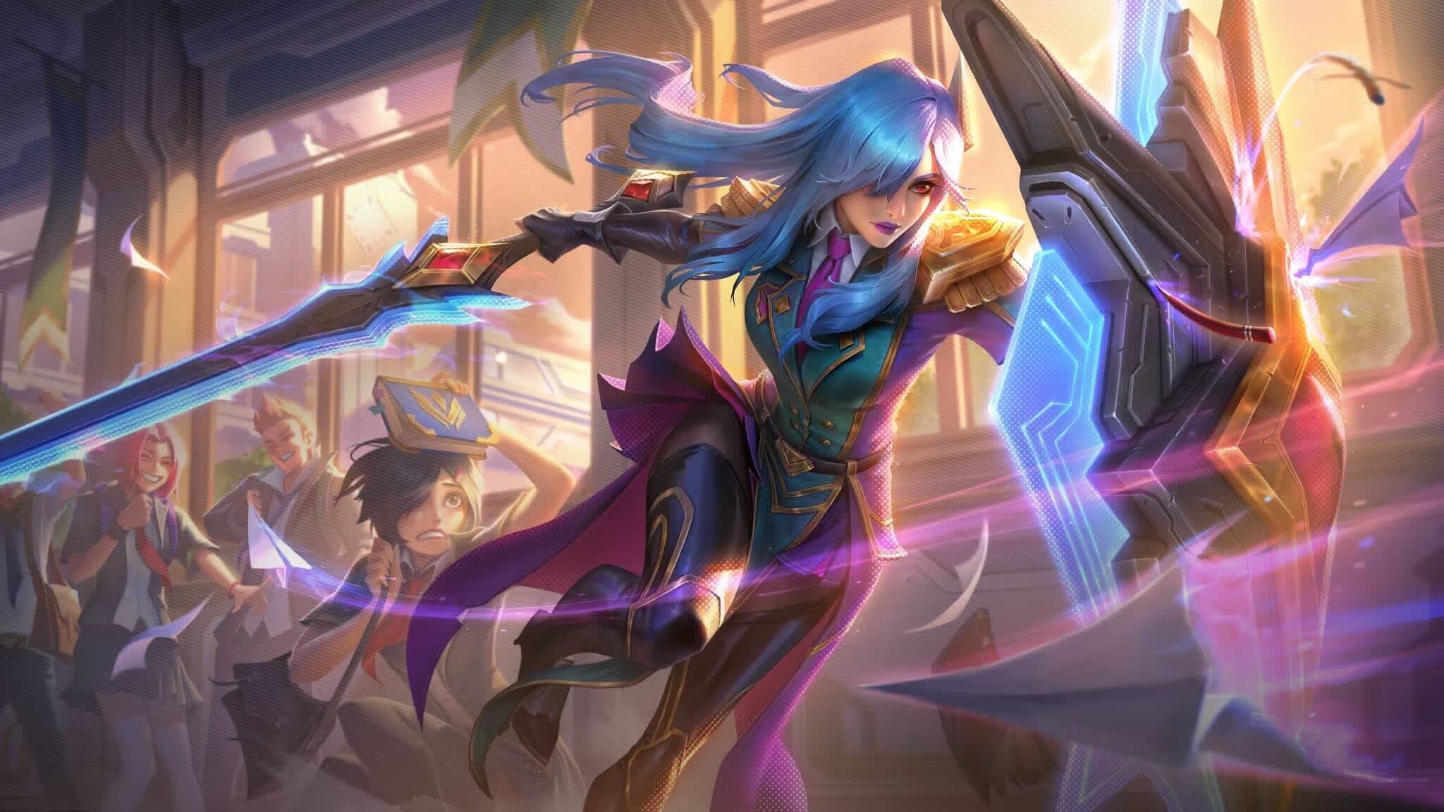 英雄联盟战斗学院lol蕾欧娜战斗学院普通版vs至臻版造型大不同但特效
