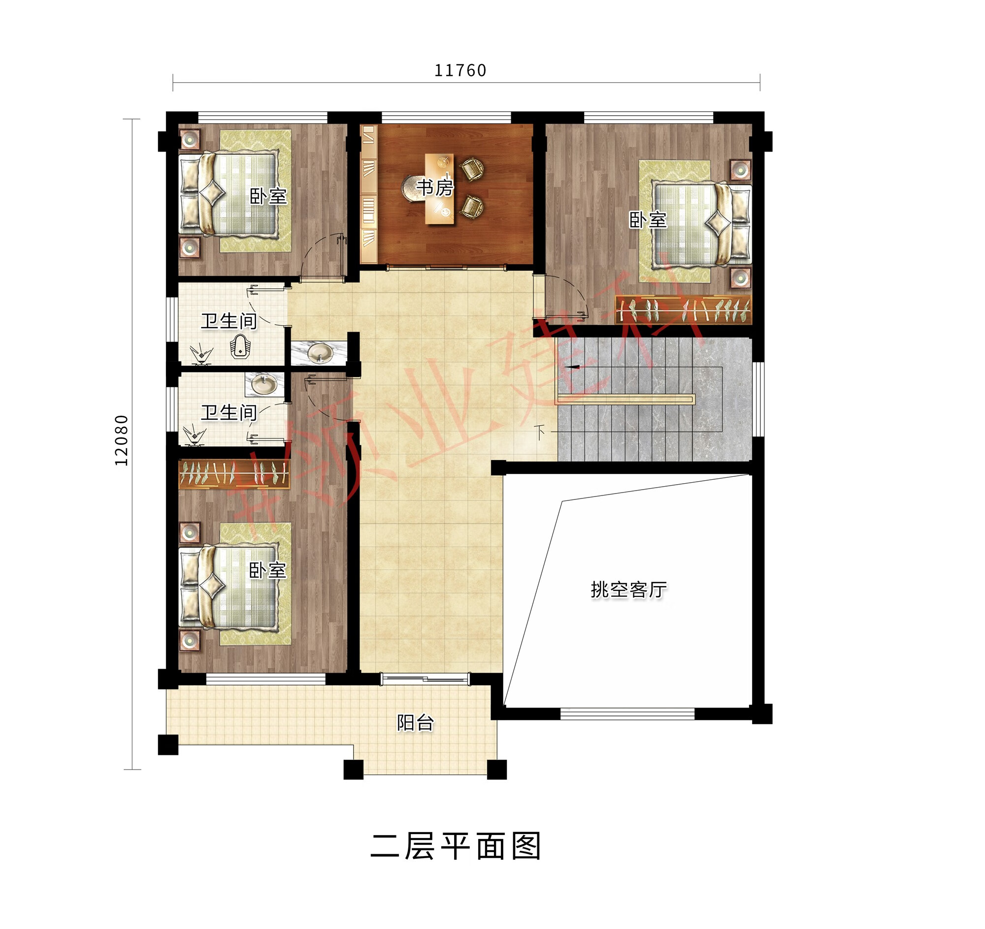 二樓挑空客廳(挑空客廳樓梯風水)