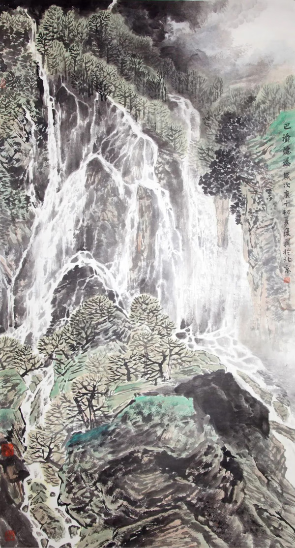 六尺山水画图片(六尺国画横幅山水图片)
