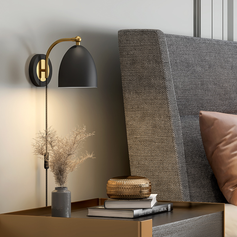 米沃(miwo)卧室床头壁灯北欧风格极简书桌创意轻奢现代简约过道墙灯具