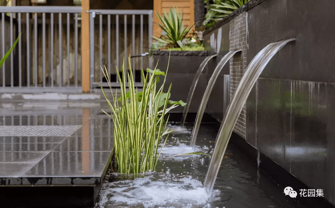 花园水景风水(庭院瀑布水幕系统)