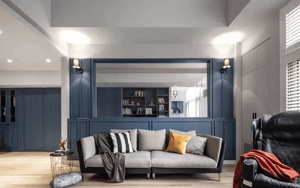 布艺沙发背景墙(客厅背景墙风水讲究)