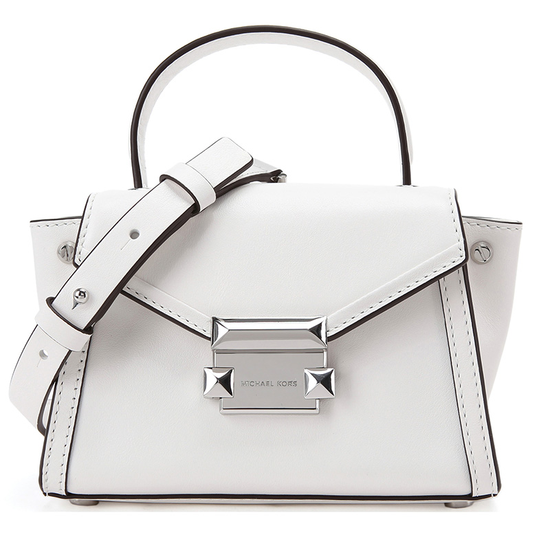 michael kors 迈克 科尔斯 mk女包 whitney系列白色牛皮休闲女士单肩