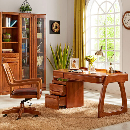 光明家具 电脑桌实木 台式1.