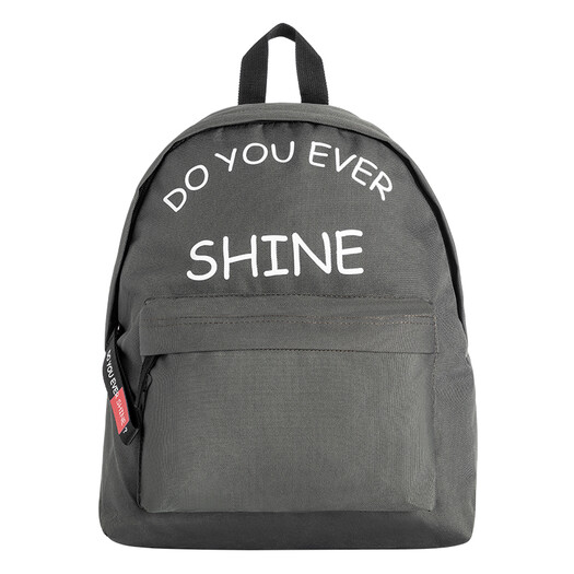 名创优品(miniso)时尚字母双肩包 军绿色