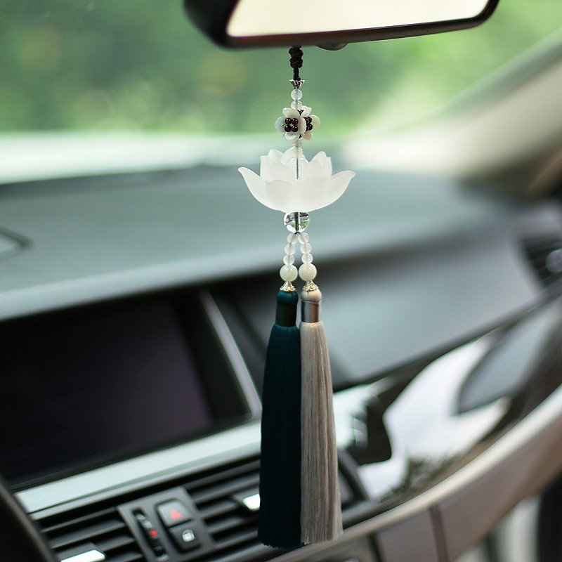 映红 撞色双流苏 挂饰