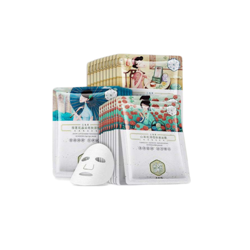 三生花 男女适用补水亮肤面膜