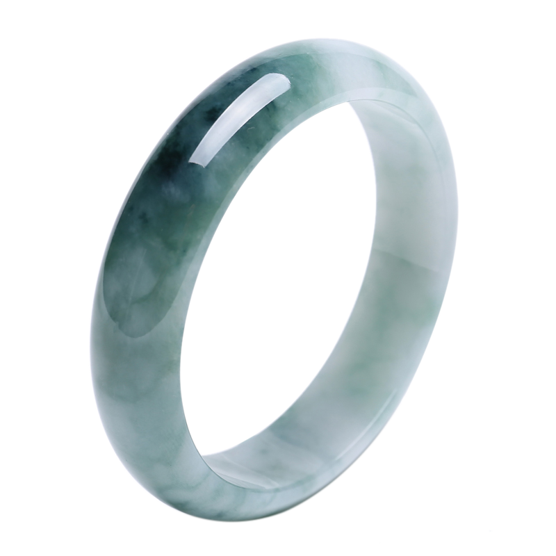 玉友 宽条翡翠手镯