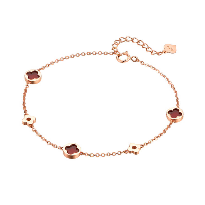 爱的约定 四叶草彩金手链