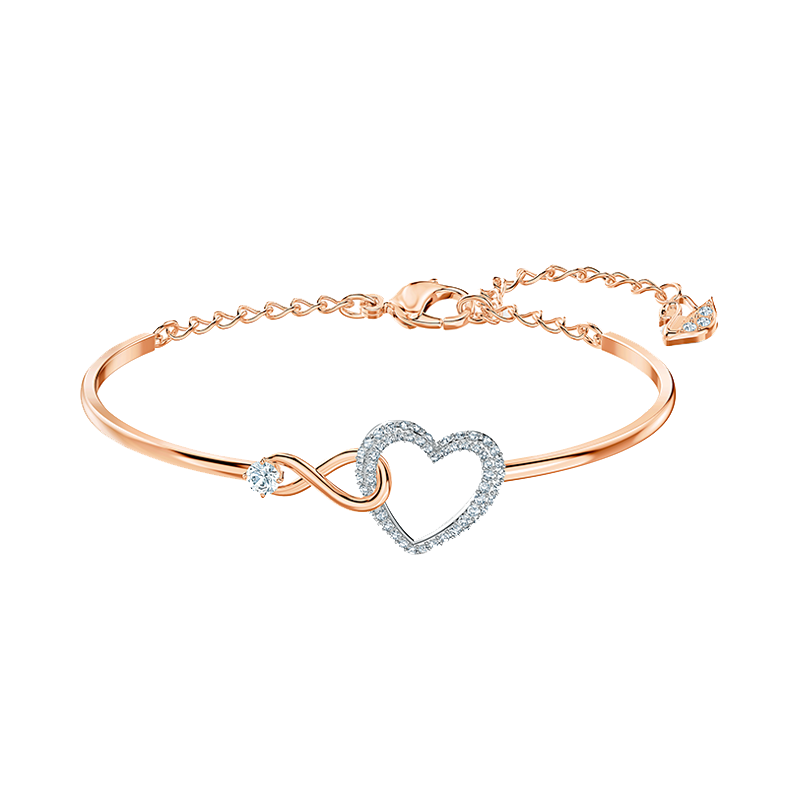 施华洛世奇 玫瑰金色 手链