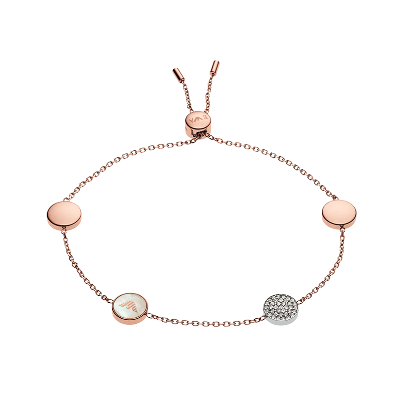 阿玛尼 母贝镶钻手链