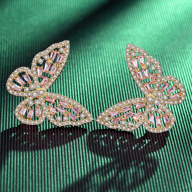 黛若 气质璀璨蝴蝶耳饰