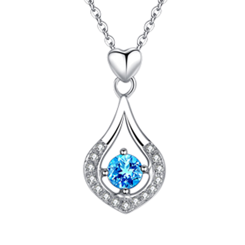 洛岚卡 瑞士蓝天托帕石项链