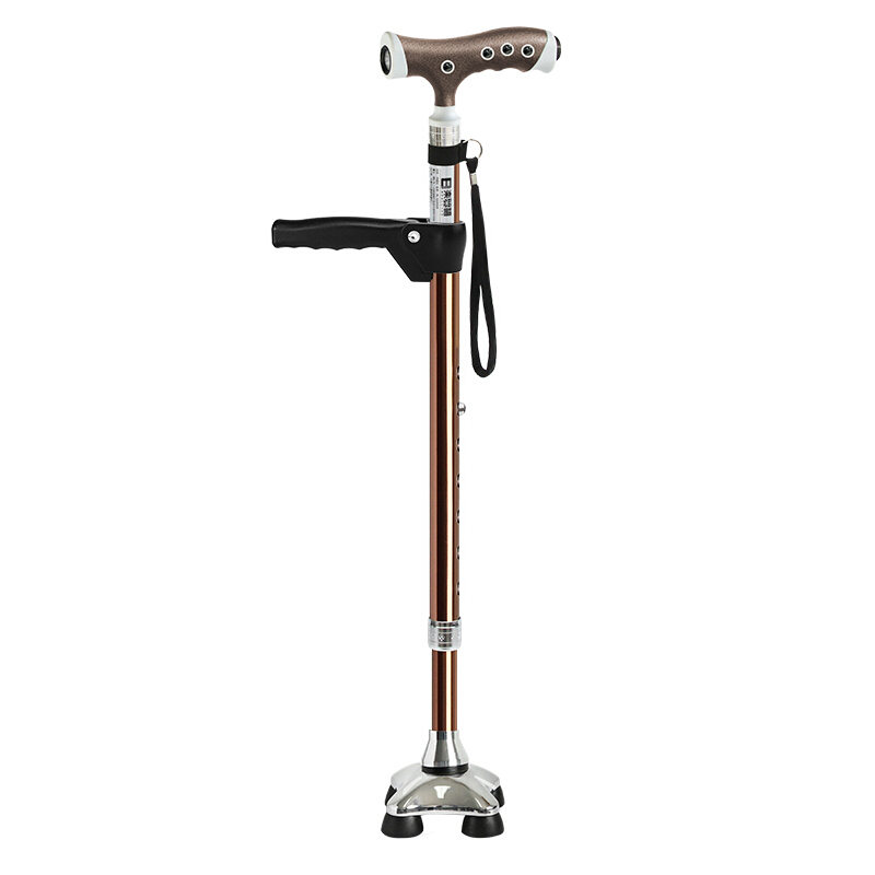 乐来福 可伸缩调节老人拐杖