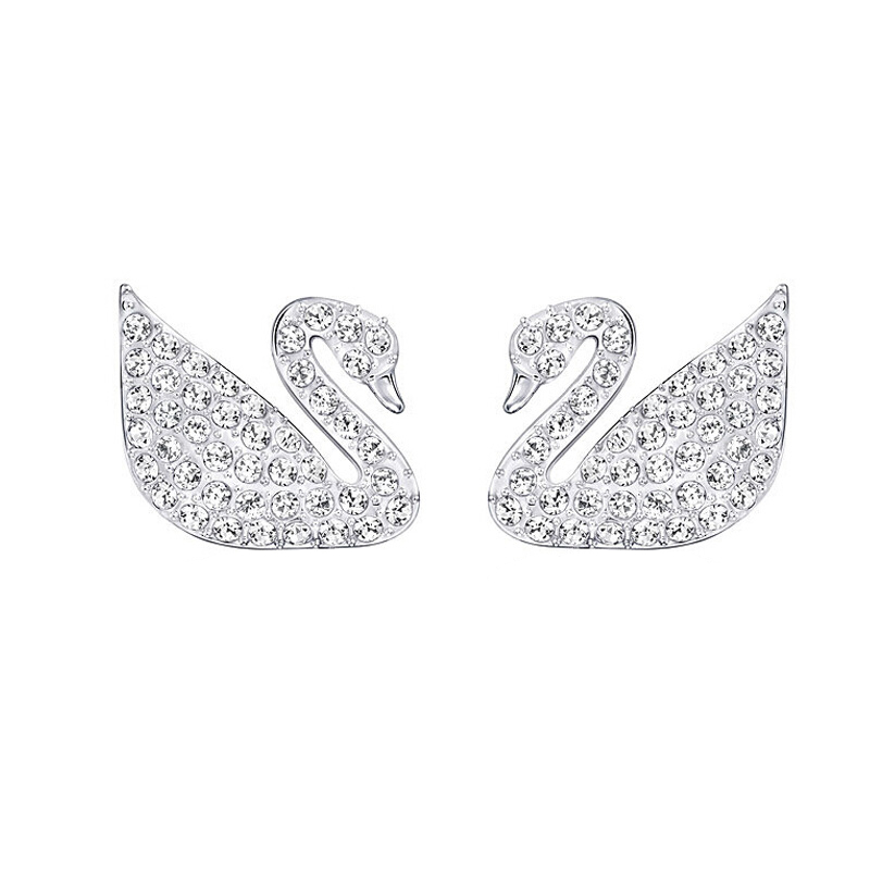 施华洛世奇 密镶天鹅耳钉