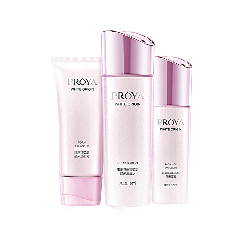 珀莱雅 靓白芯肌洁面水乳套装