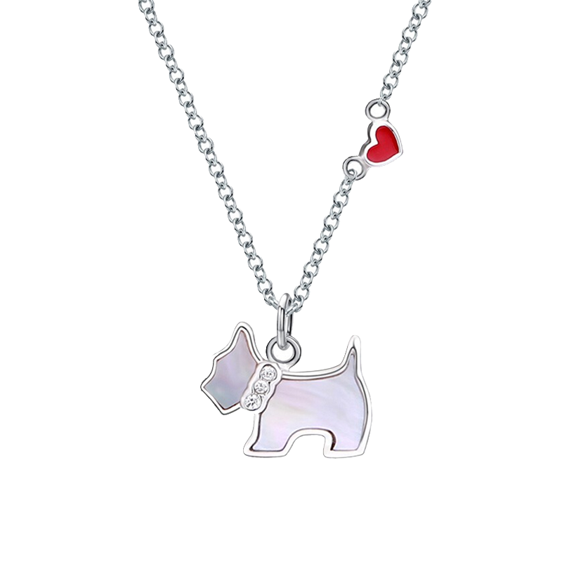 AGATHA 爱心小狗项链
