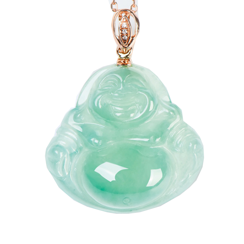 碧玉尊 18K玫瑰金镶钻吊坠
