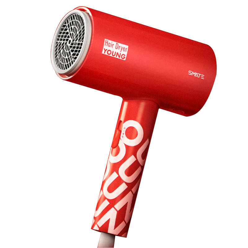 须眉红色负离子便携家用吹风机