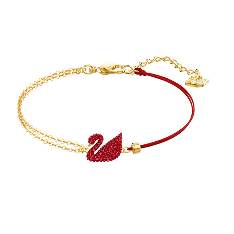 施华洛世奇红色天鹅手链