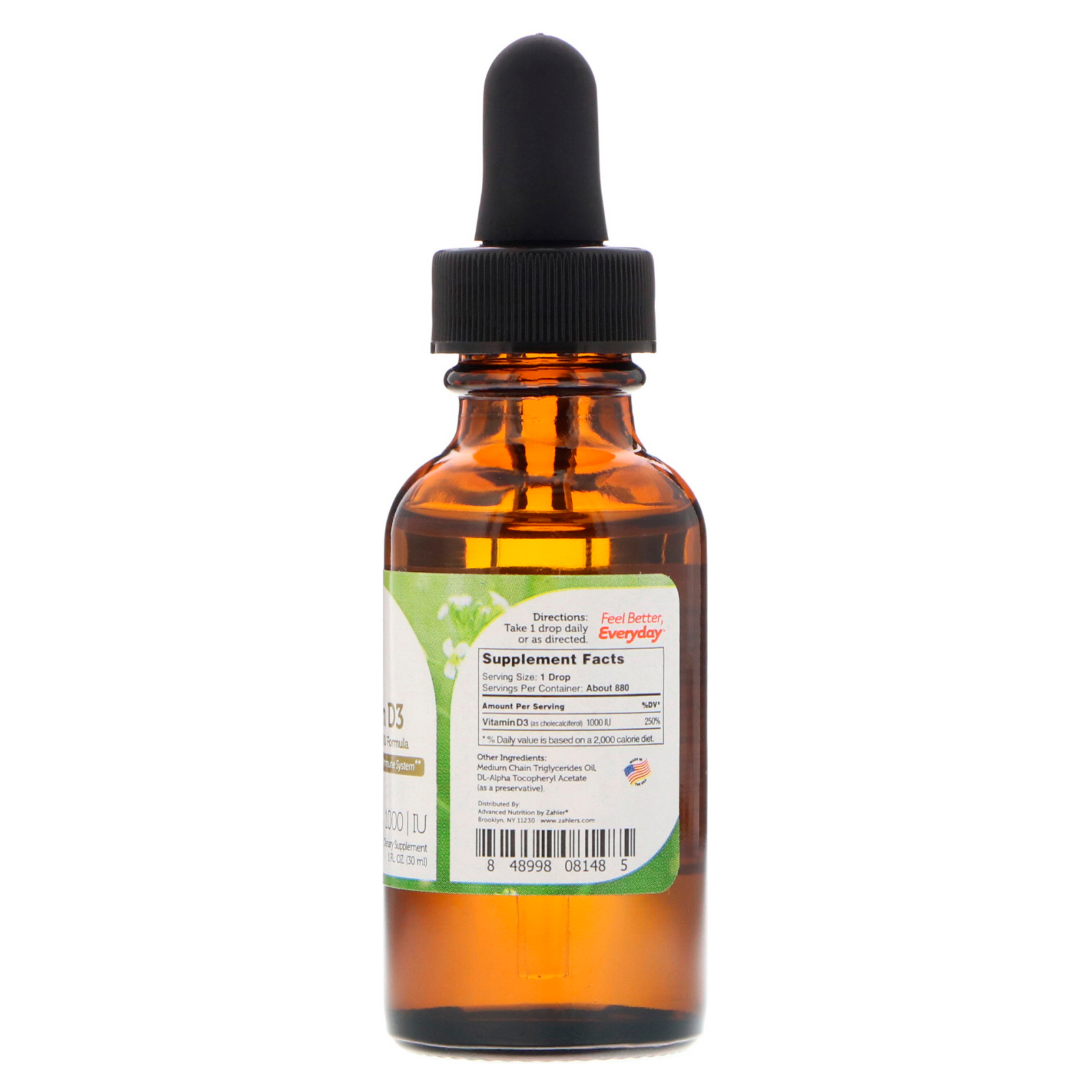 Zahler进口维生素D3滴剂