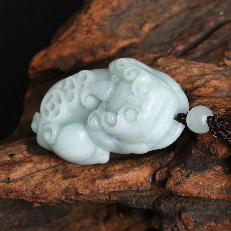玉有情 貔貅翡翠吊坠