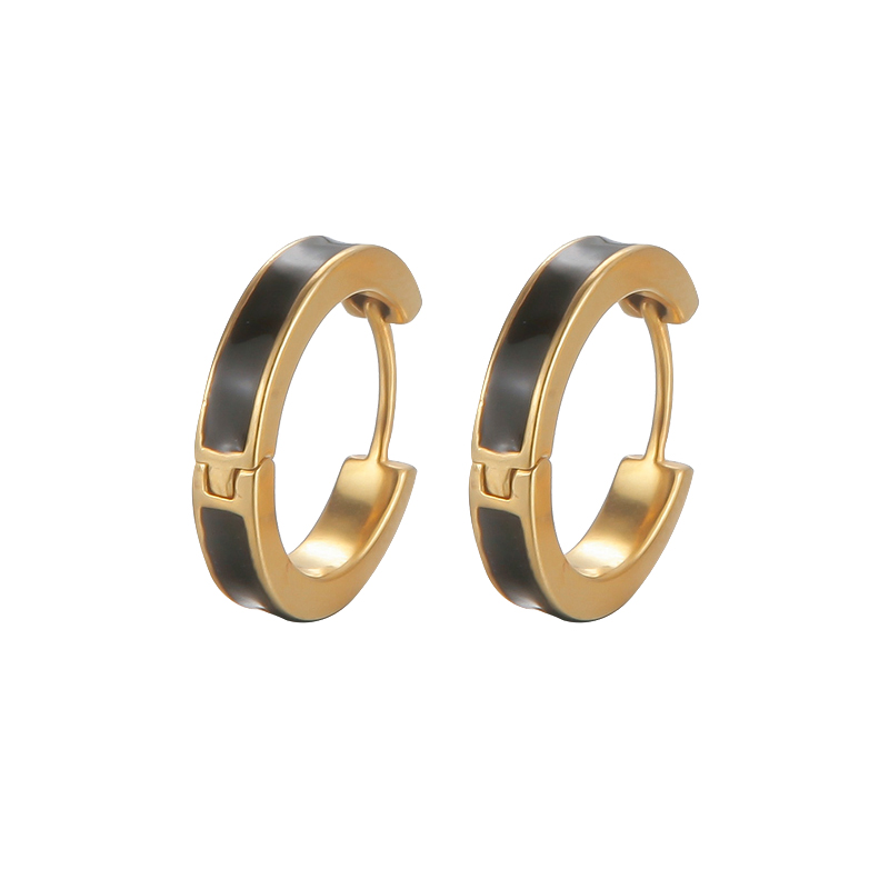 翡拉拉 个性珐琅简约小耳钉