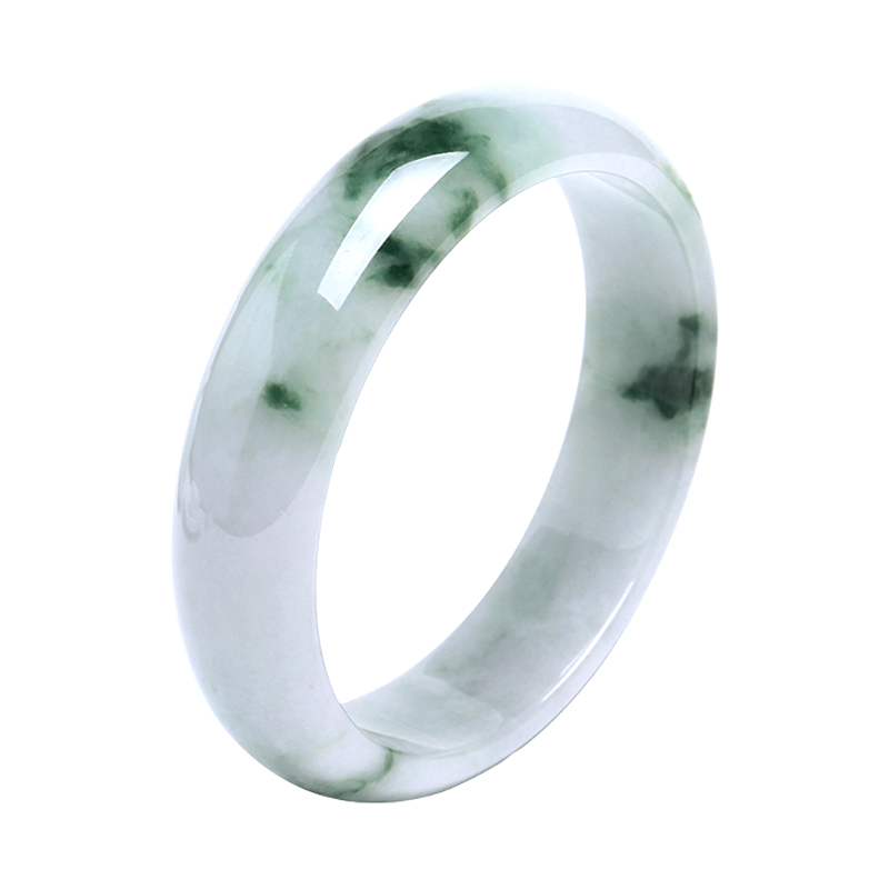 净心石 温润飘花翡翠手镯