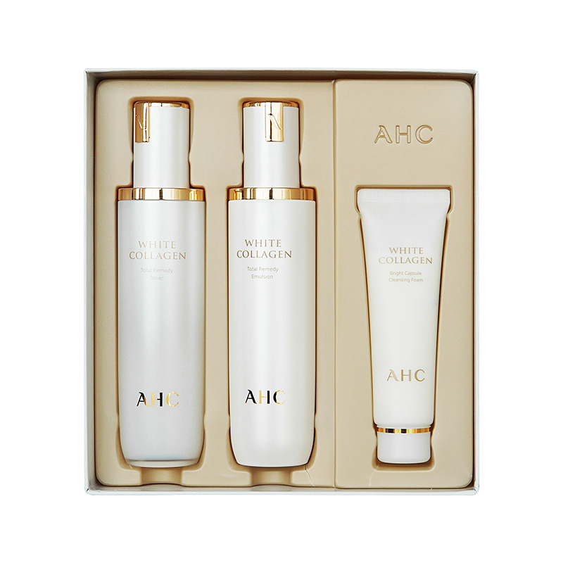 AHC 臻白胶原水乳护肤套装