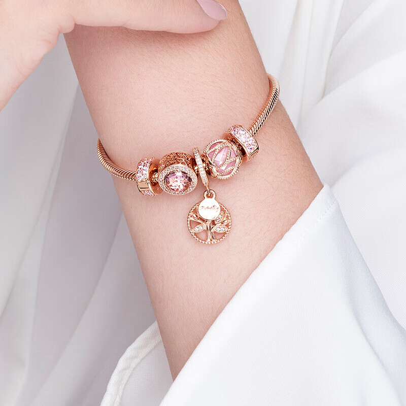 潘多拉 粉色闪烁手链