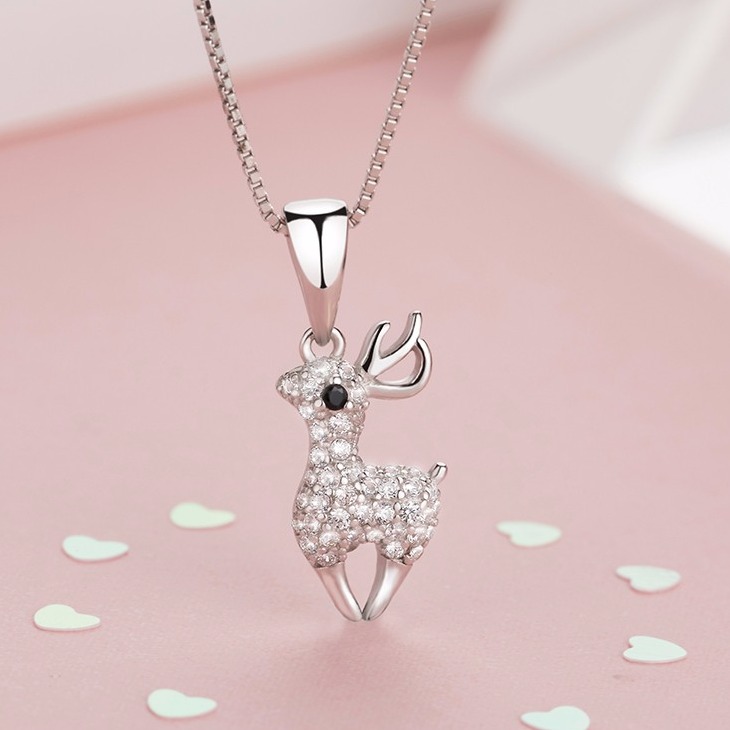 花影 可爱麋鹿 项链