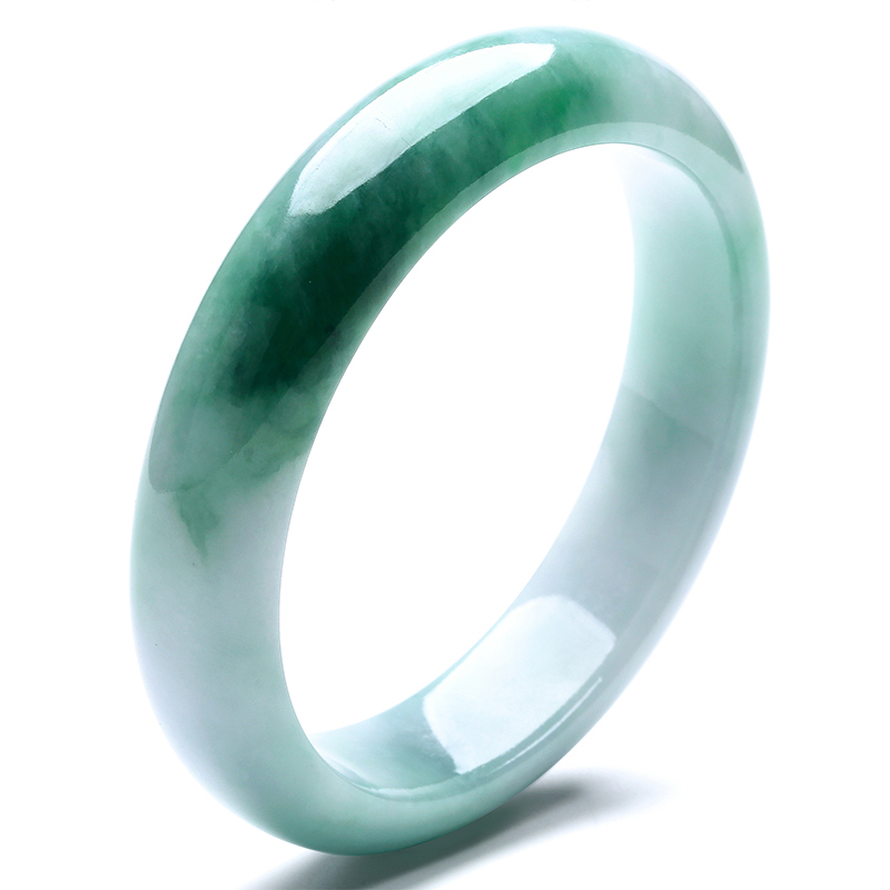 印象眸 圆柱飘花翡翠手镯