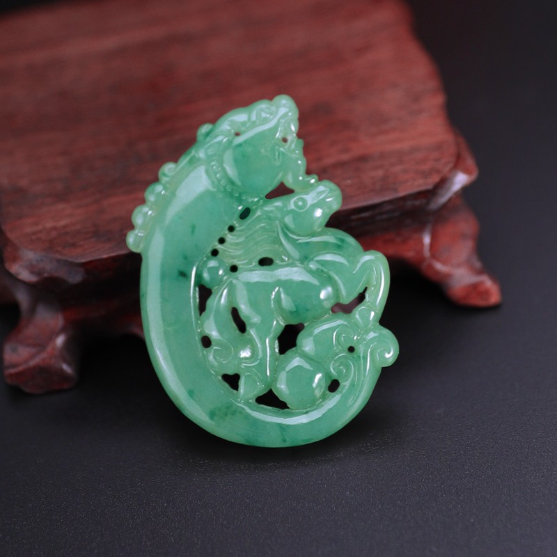 老庙 天然翡翠吊坠