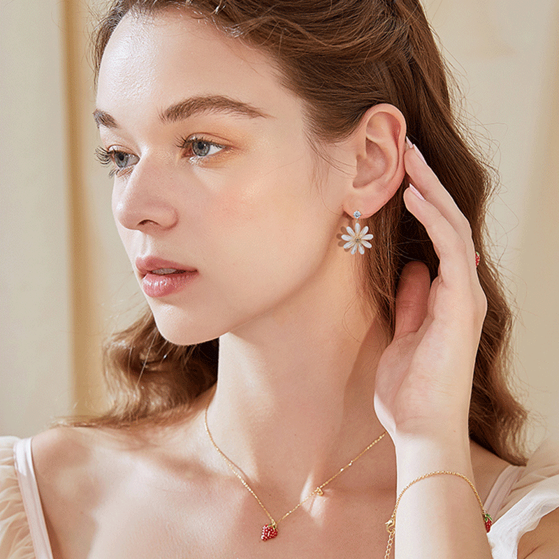 伊黛儿 森系水晶耳饰